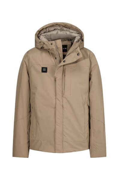 Short heated parka jacket