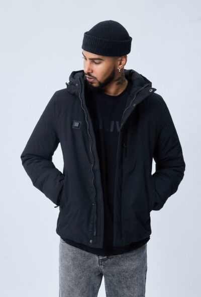 Short heated parka jacket